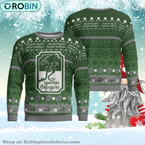 Lord Of The Ring The Green Dragon Dragon Lord Ugly Christmas Sweater