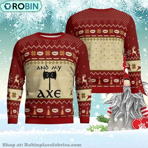 Lord Of The Rings And My Axe Lotr And My Axe Lotr Ugly Christmas Sweater