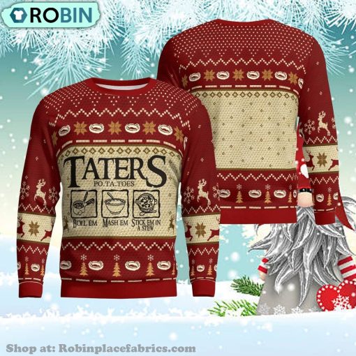 Lord Of The Rings Taters Potatoes Ugly Christmas Sweater