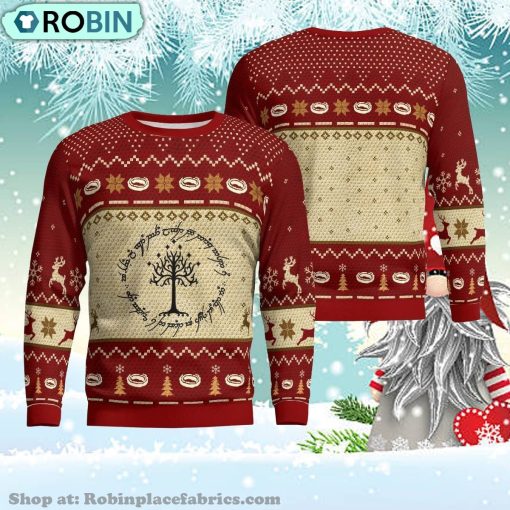 Lord Of The Rings The White Tree Lotr Ugly Christmas Sweater