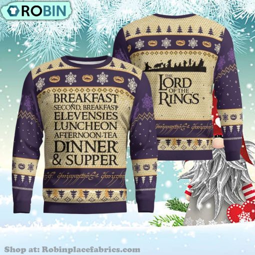 Lotr Breakfast Second Breakfast  Lotr Breakfast Second Breakfast Ugly Christmas Sweater