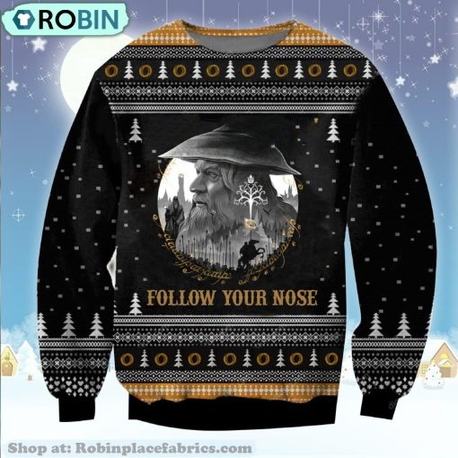 Lotr Follow Your Nose  Lotr Follow Your Nose Ugly Christmas Sweater