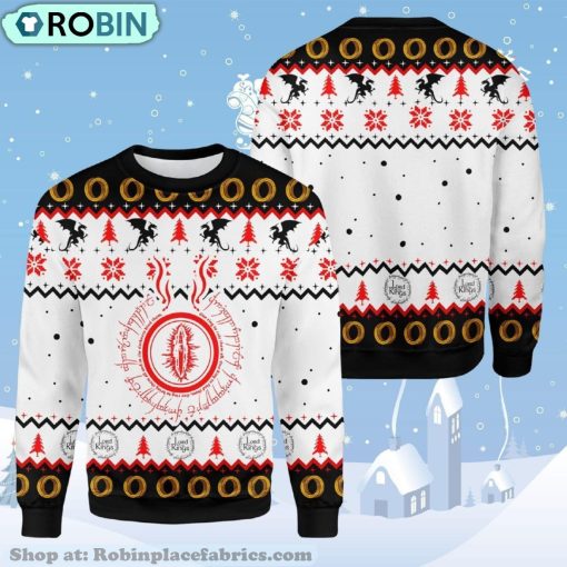 Lotr One Ring Christmas Ugly Sweater