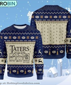 Lotr Taters Potatoes Christmas Ugly Sweater Navy Lotr Taters Potatoes Christmas Ugly Sweater Navy