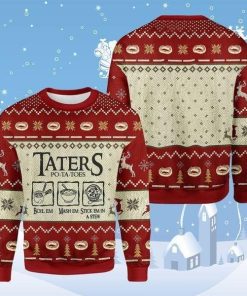 Lotr Taters Potatoes Christmas Ugly Sweater Red Lotr Taters Potatoes Christmas Ugly Sweater Red