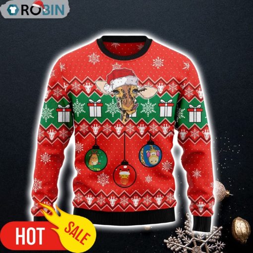 Lovely Giraffe Ugly Christmas Sweater