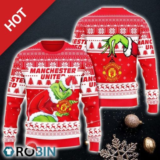 Manchester United Ugly Sweater Grinch Christmas For Men And Women Gift
