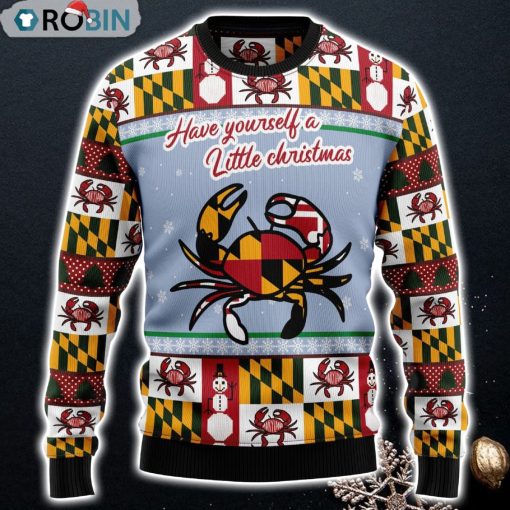 Maryland Symbols Christmas Ugly Christmas Sweater