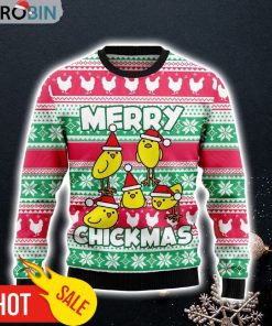Merry Chickmas Ugly Christmas Sweater