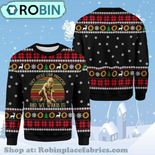 Merry Christmas Gift Lord Of The Rings They Stole Our Precious And We Wants It Sweater