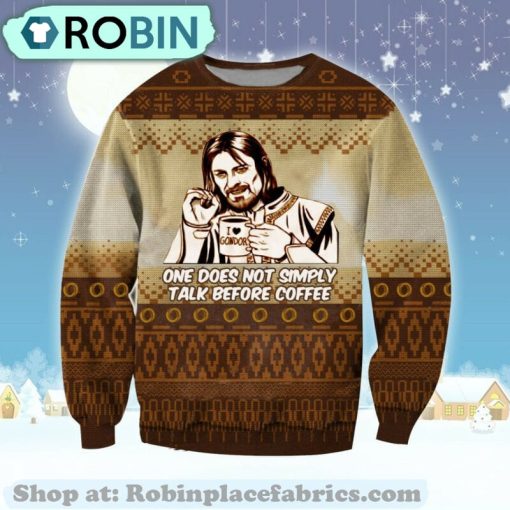 Merry Christmas Gift Talk Before Coffee Sweater