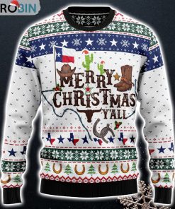 Merry Christmas Y’all Texas Funny Sweaters Ugly Christmas Sweater