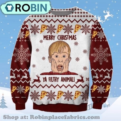 Merry Christmas Ya Filthy Kevin Sweater Ugly Christmas Sweater