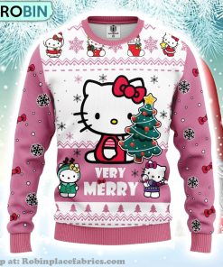 Merry Xmas Hello Kitty Gifts Kitty Verry Merry Ugly Christmas Sweater