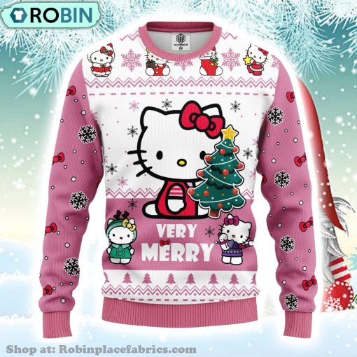 Merry Xmas Hello Kitty Gifts Kitty Verry Merry Ugly Christmas Sweater