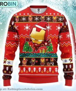 Merry Xmas Iron Man Chibi Marvel Comics Ugly Christmas Sweater