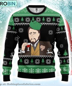 Merry Xmas Leonardo Dicaprio Drinking Meme Ugly Christmas Sweater