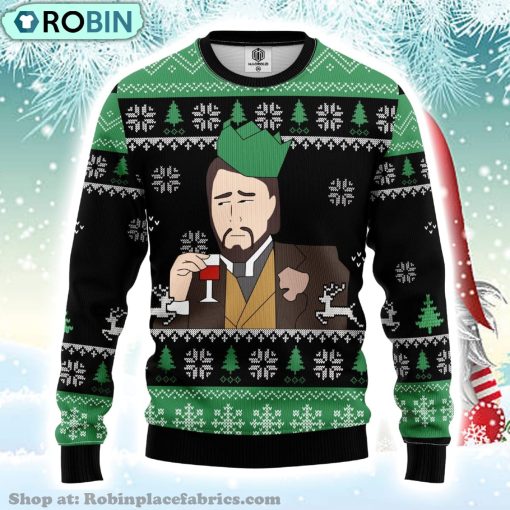 Merry Xmas Leonardo Dicaprio Drinking Meme Ugly Christmas Sweater