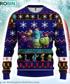 Merry Xmas Monsters University Characters Ugly Christmas Sweater