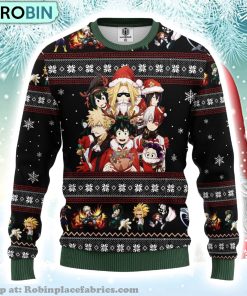 Merry Xmas My Hero Academia Anime Ugly Christmas Sweater