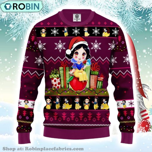 Merry Xmas Snow White Cartoon Ugly Christmas Sweater