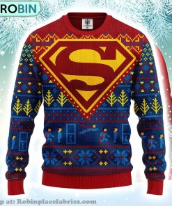 Merry Xmas Superman Dc Comics Ugly Christmas Sweater