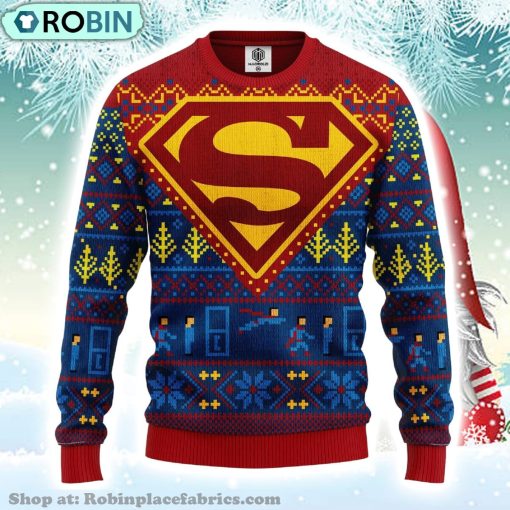 Merry Xmas Superman Dc Comics Ugly Christmas Sweater