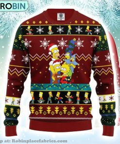 Merry Xmas The Simpson Family Ugly Christmas Sweater