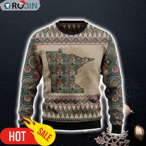 Minnesota Mandal Ugly Christmas Sweater