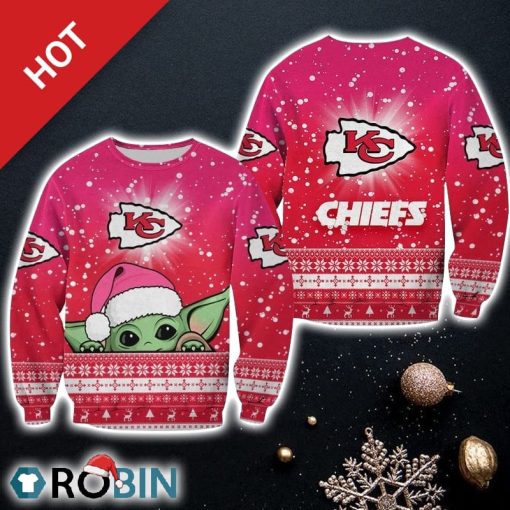 NFL Kansas City Chiefs Christmas Yoda Limited Edition Christmas Ugly Sweater Sweatshirt