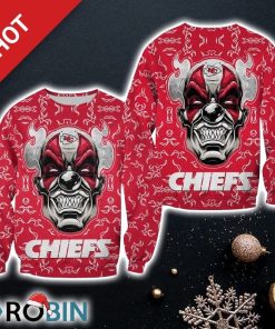 NFL Kansas City Chiefs Halloween Clown Edition Christmas Ugly Sweater Sweatshirt