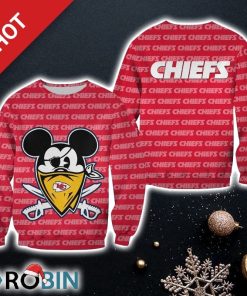 NFL Kansas City Chiefs Halloween Evil Mickey Limited Edition Christmas Ugly Sweater Sweatshirt NFL Kansas City Chiefs Halloween Evil Mickey Limited Edition Christmas Ugly Sweater Sweatshirt
