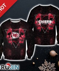 NFL Kansas City Chiefs Limited Edition All Over Print Christmas Ugly Sweater Sweatshirt Black