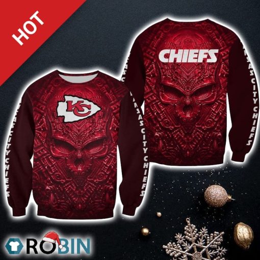 NFL Kansas City Chiefs Limited Edition All Over Print Christmas Ugly Sweater Sweatshirt New Style