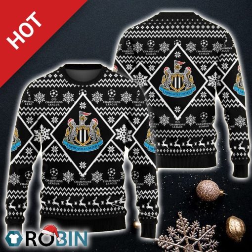 Newcastle United Ugly Sweater Black Christmas For Men And Women Gift