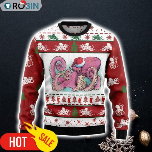 Octopus Noel Ugly Christmas Sweater