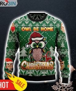 Owl Be Home For Christmas Ugly Christmas Sweater