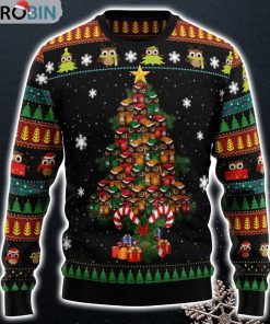 Owl Christmas Tree Ugly Christmas Sweater