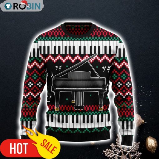 Piano Awesom Ugly Christmas Sweater