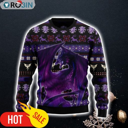 Purple Dragon Ugly Christmas Sweater