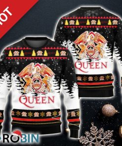 Queen Band Ugly Sweater Black Christmas For Men And Women Gift