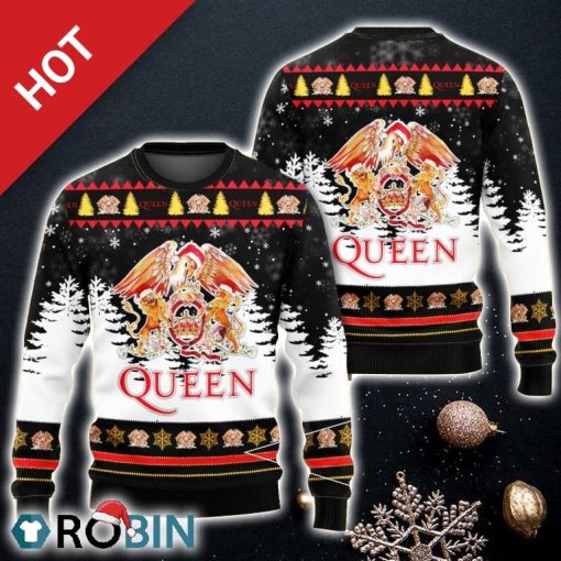 Queen Band Ugly Sweater Black Christmas For Men And Women Gift