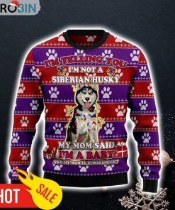 Siberian Husky Baby Christmas Ugly Christmas Sweater
