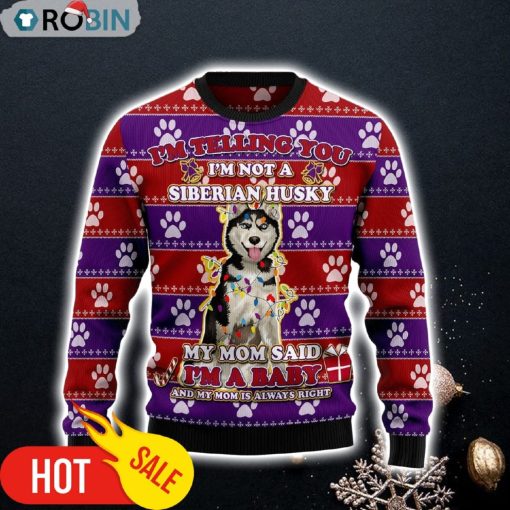 Siberian Husky Baby Christmas Ugly Christmas Sweater