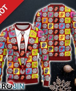 The Rolling Stones Ugly Sweater Pattern Christmas For Men And Women Gift