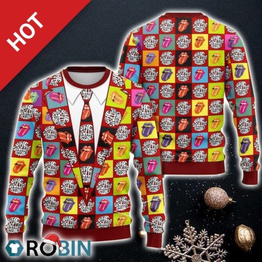 The Rolling Stones Ugly Sweater Pattern Christmas For Men And Women Gift