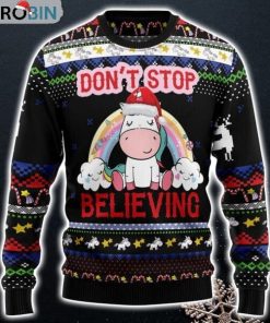 Unicorn Believing Christmas Ugly Christmas Sweatshirt