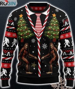 Vintage Bigfoot Funny Sweaters Ugly Christmas Sweater