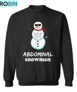 Abdominal Snowman Christmas Pun Joke Ugly Christmas Sweatshirt