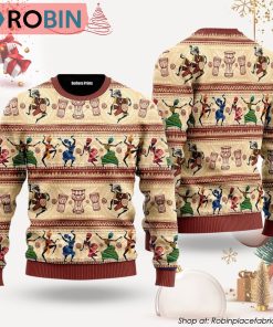 African Dancing On Ethnic Ugly Christmas Sweater